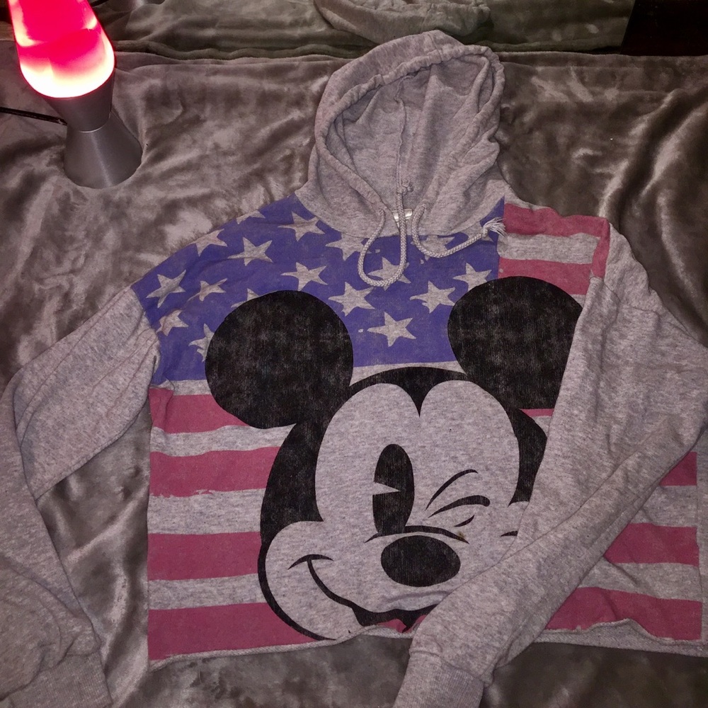 Mickey Mouse Cropped Hoodie